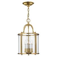 Hängeleuchte Gentry H: 61 cm 4-Flammig - Messingfarben, Natur, Glas/Metall (29.7/61cm) - Elstead Lighting