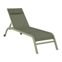 Sonnenliege Olivia Metall/textil Mit Rollen - Beige, MODERN, Textil/Metall (198/62/34-87cm) - Luca Bessoni