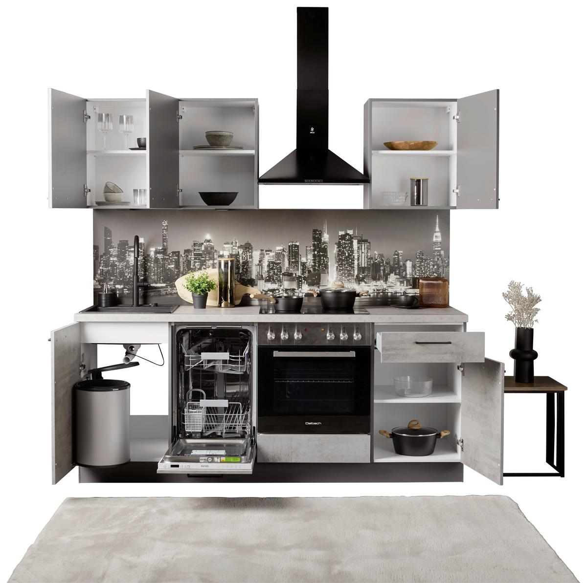 KÜCHENBLOCK BASE / WIN - Design, Holzwerkstoff (205cm) - Express-Kuechen