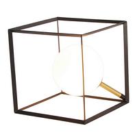 TISCHLEUCHTE 50501048 WEERT - Beige/Goldfarben, Design, Metall (15/15/15cm)