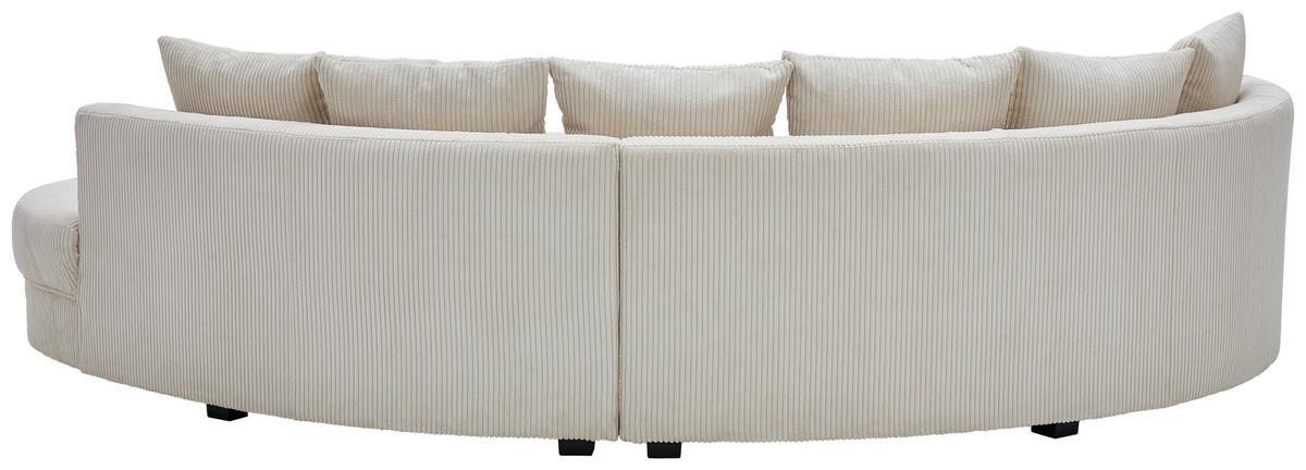 Wohnlandschaft Limoncello Beige S: 300/160 Cm - Beige/Schwarz, Design, Textil (300/160cm) - Livetastic