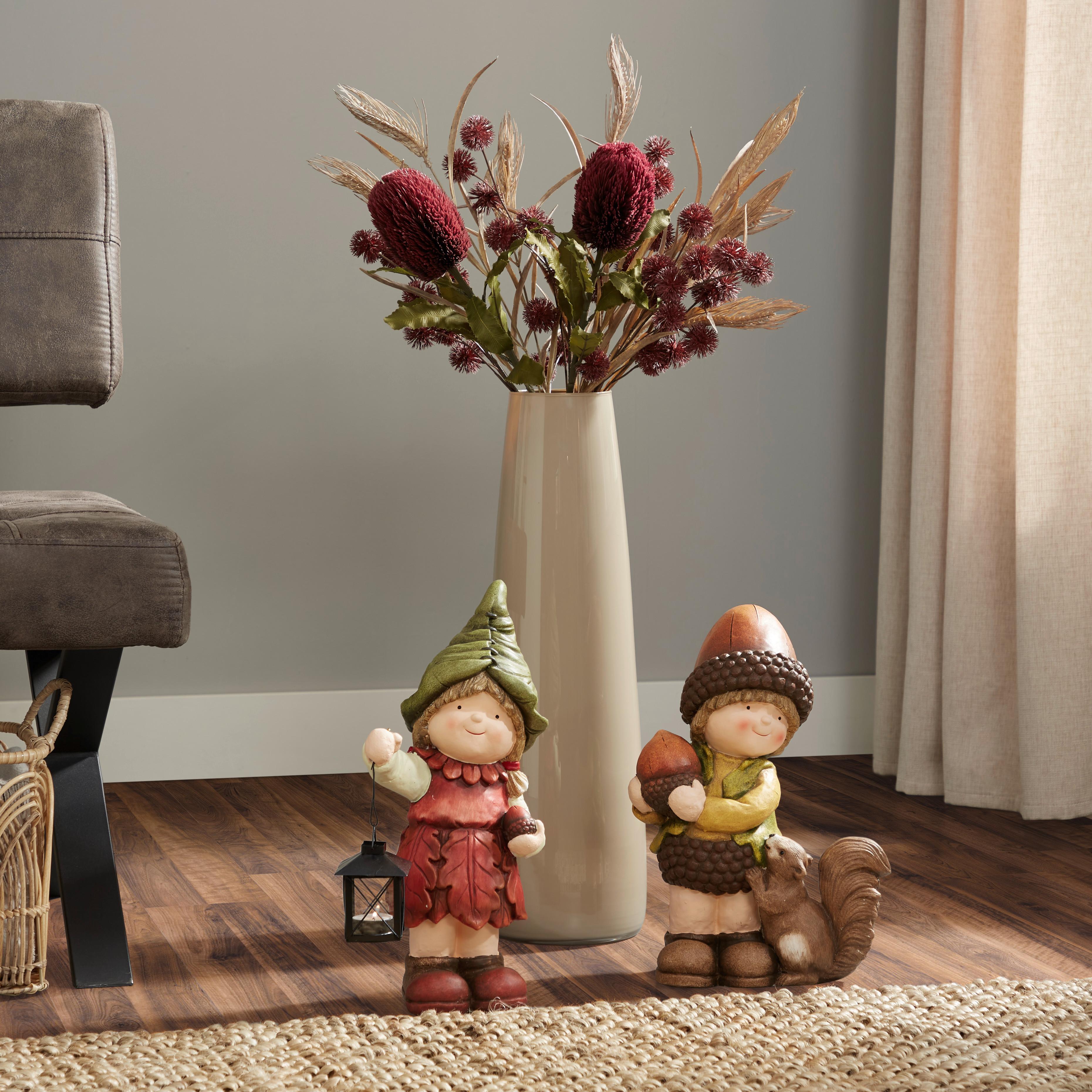 Vase Flora Konisch Kalk-Soda-Glas Beige H: 60 cm - Beige, Basics, Glas (18/60cm) - Ondega
