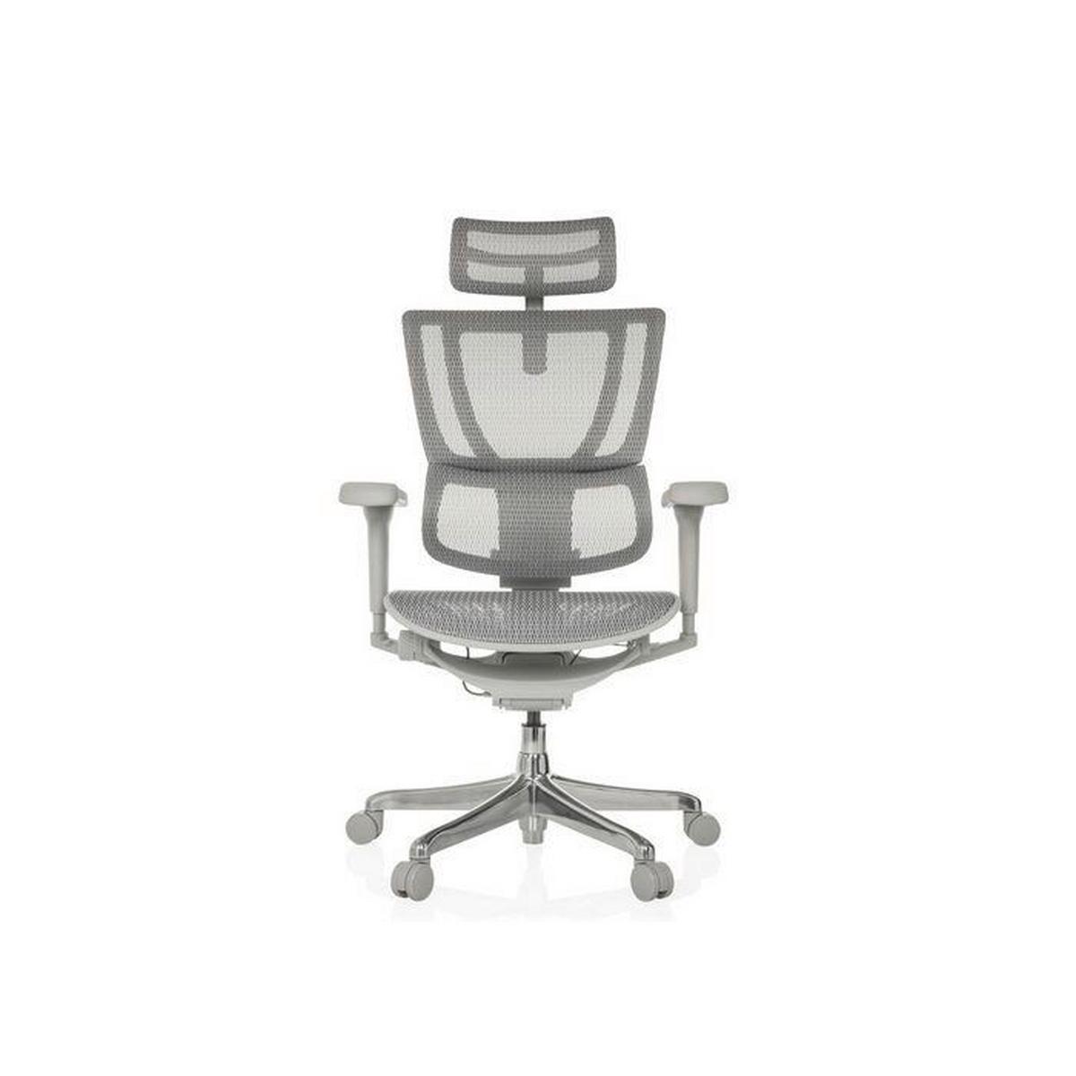 Drehstuhl Ergohuman Slim Ultra Grau B: 71 cm - Silberfarben/Grau, MODERN, Kunststoff/Textil (71/116 - 135/75cm) - MID.YOU