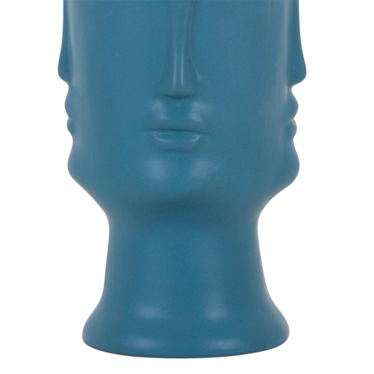 Vase Herodes Porzellan Blau H: 29,5 cm - Blau, MODERN, Keramik (17/29,5cm) - Luca Bessoni