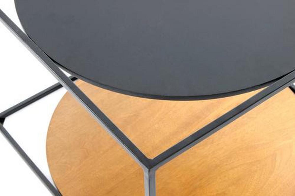 Beistelltisch In Würfelform Cody, Schwarz/braun - Schwarz/Braun, Basics, Holzwerkstoff/Metall (50/50/36cm) - Kayoom