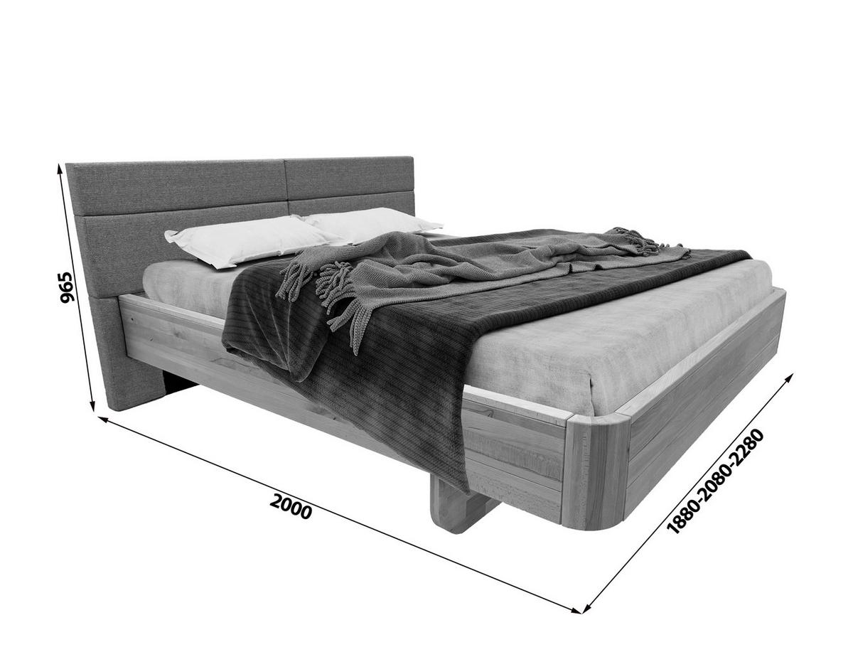 Bett Loom Naturfarben 200x200cm - Beige/Naturfarben, MODERN, Holz/Textil (200/200cm) - MID.YOU