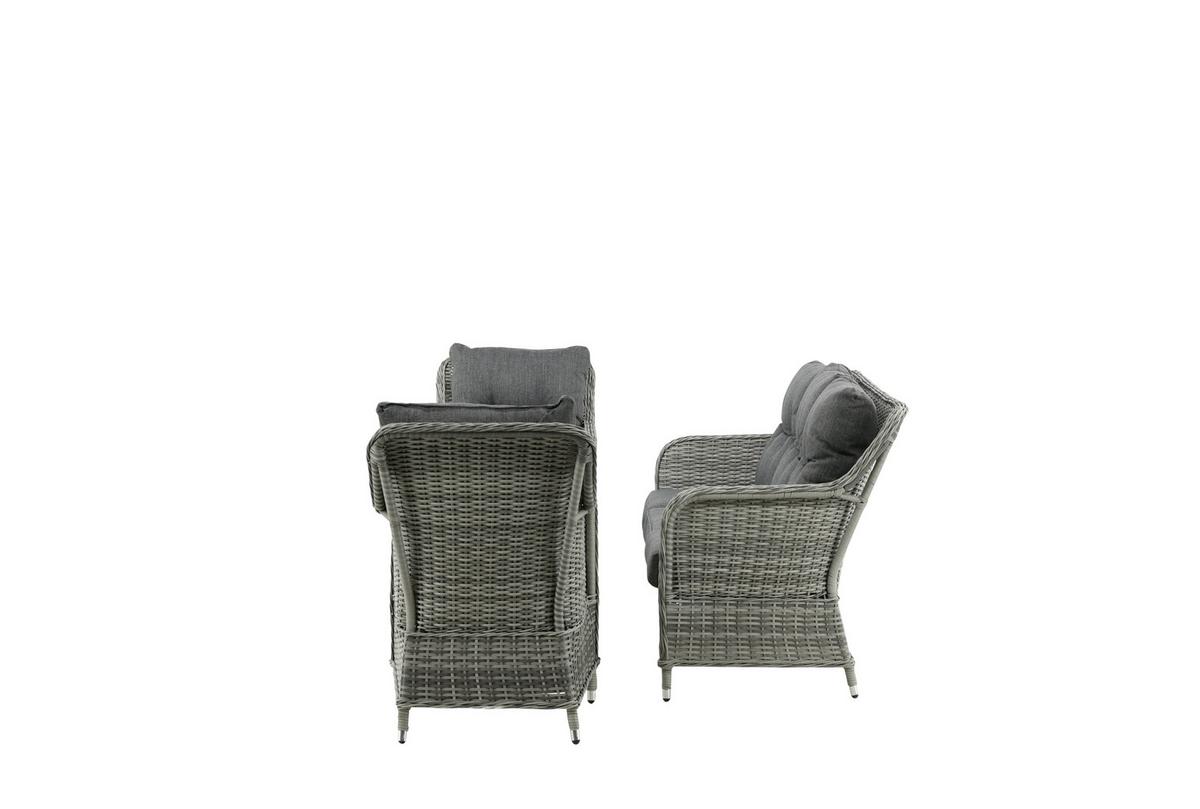 Loungegarnitur Vikelund - Grau, KONVENTIONELL, Holz - Gardenson