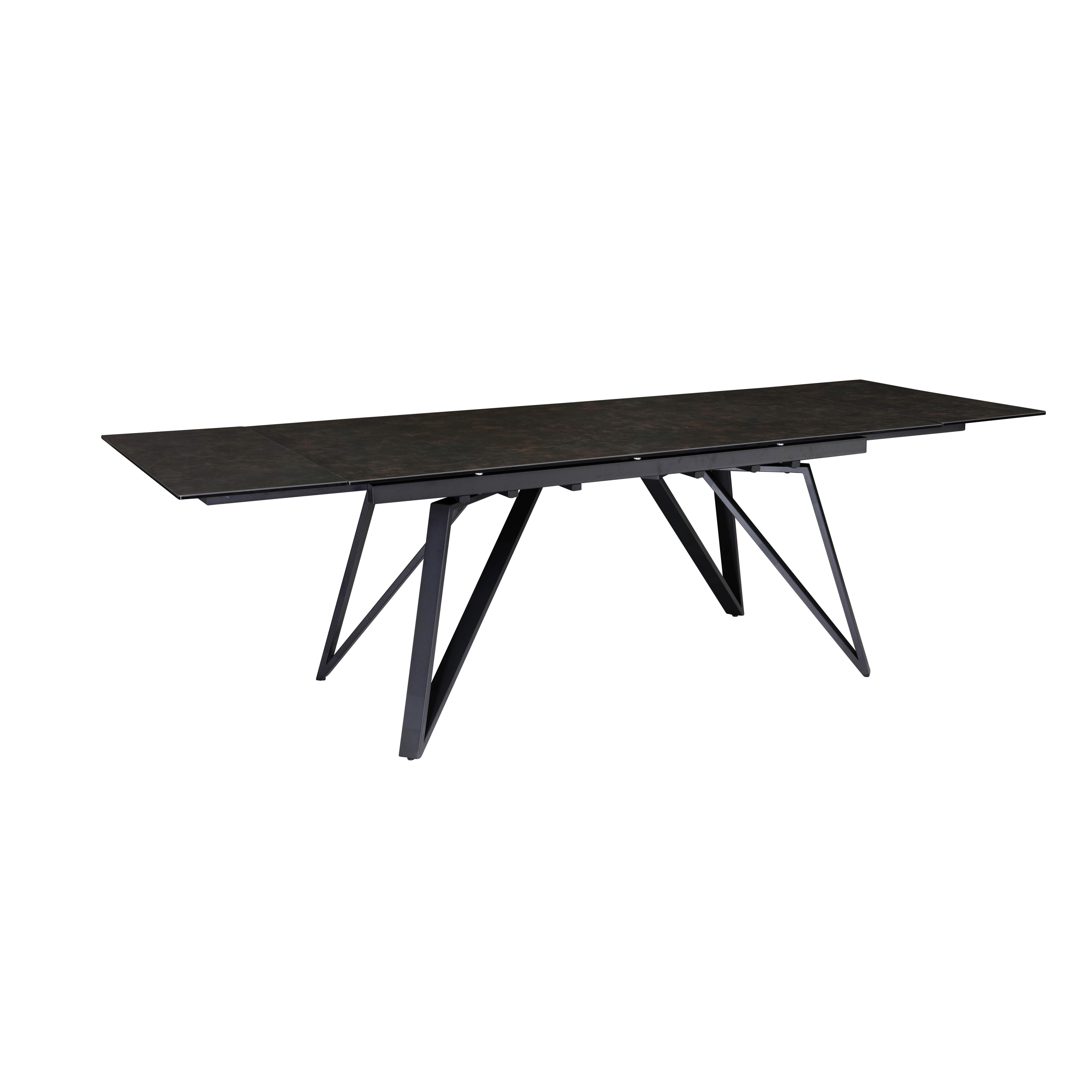 Esstisch Schwarz L: 180 cm - Schwarz, Design, Keramik/Metall (180/95/76cm) - MID.YOU