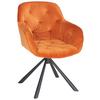 Židle EILEEN oranžová - oranžová/černá, Lifestyle, kov/textil (68/86/64cm) - Premium Living
