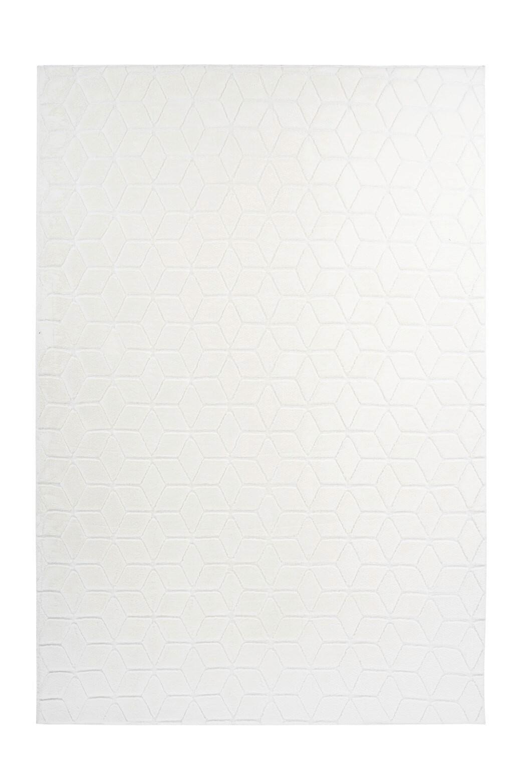 Teppich Vivica Weiß, 80x150 Cm - Weiß, KONVENTIONELL, Textil (80/150cm)