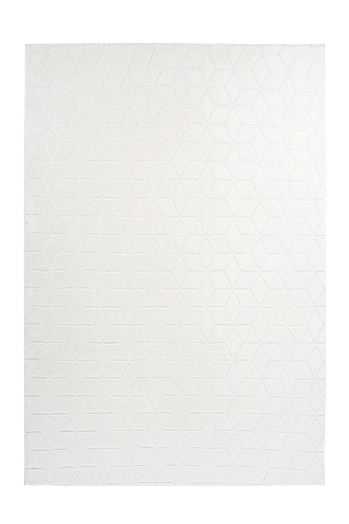 Teppich Vivica Weiß, 80x150 Cm - Weiß, KONVENTIONELL, Textil (80/150cm)