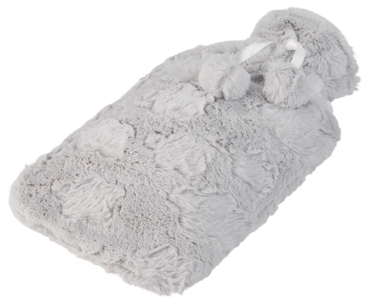 OHŘÍVACÍ LÁHEV SOPHIE - šedá/pink, textil/plast (2l) - Modern Living