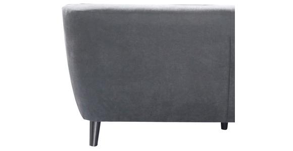 Dreisitzer-Sofa Monaco, Mikrofaser - Dunkelgrau/Schwarz, MODERN, Textil (181/82/85cm) - Luca Bessoni