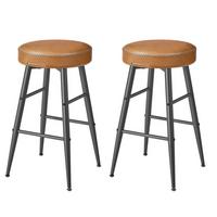 Barhocker-set Braun, Schwarz B: 49,5 Cm - Schwarz/Braun, MODERN, Textil/Metall (49,5/63/49,5cm) - MID.YOU