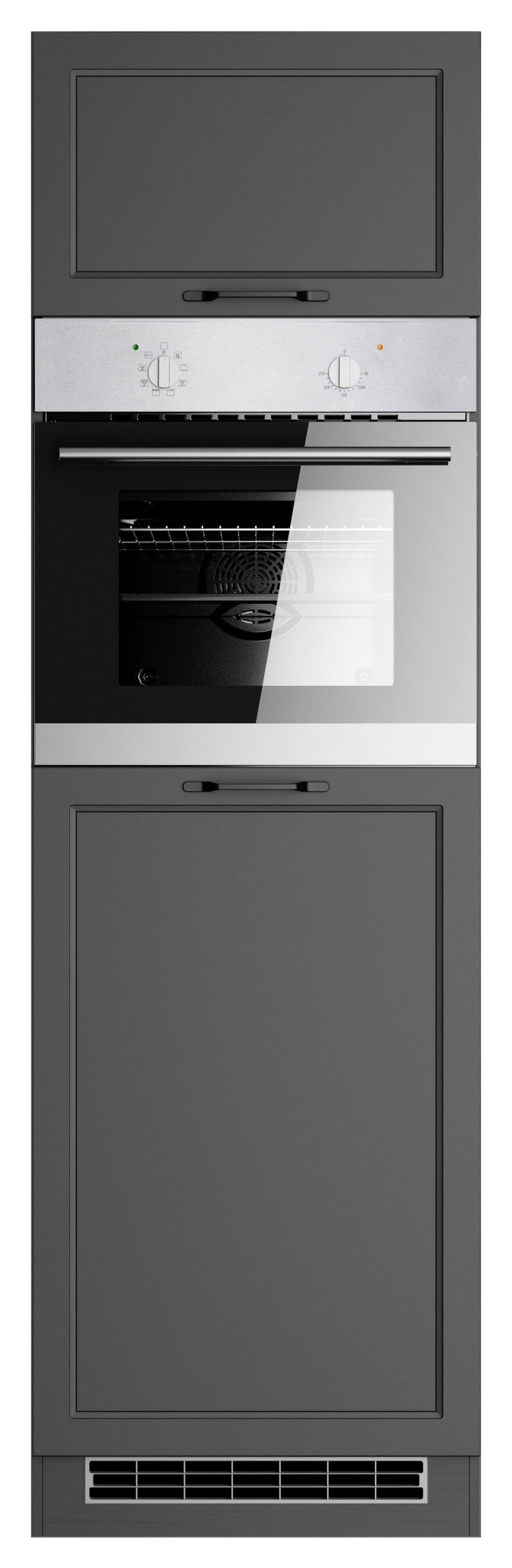 Geräteumbauschrank Meran B: 60 cm Grau - Grau, LIFESTYLE, Holzwerkstoff (60/200/60cm) - Held