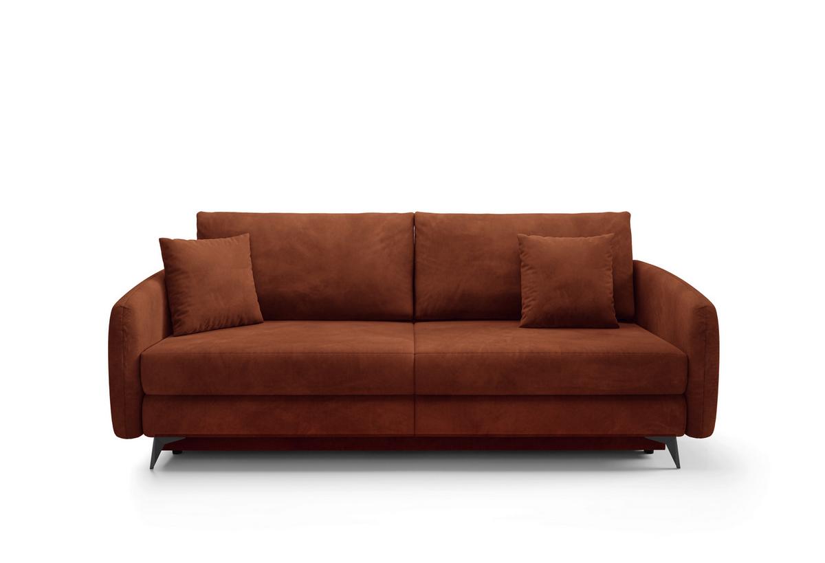 Schlafsofa Ingrid Rostfarben B: 230cm - Rostfarben/Creme, Design, Textil (230/100/103cm) - Livetastic