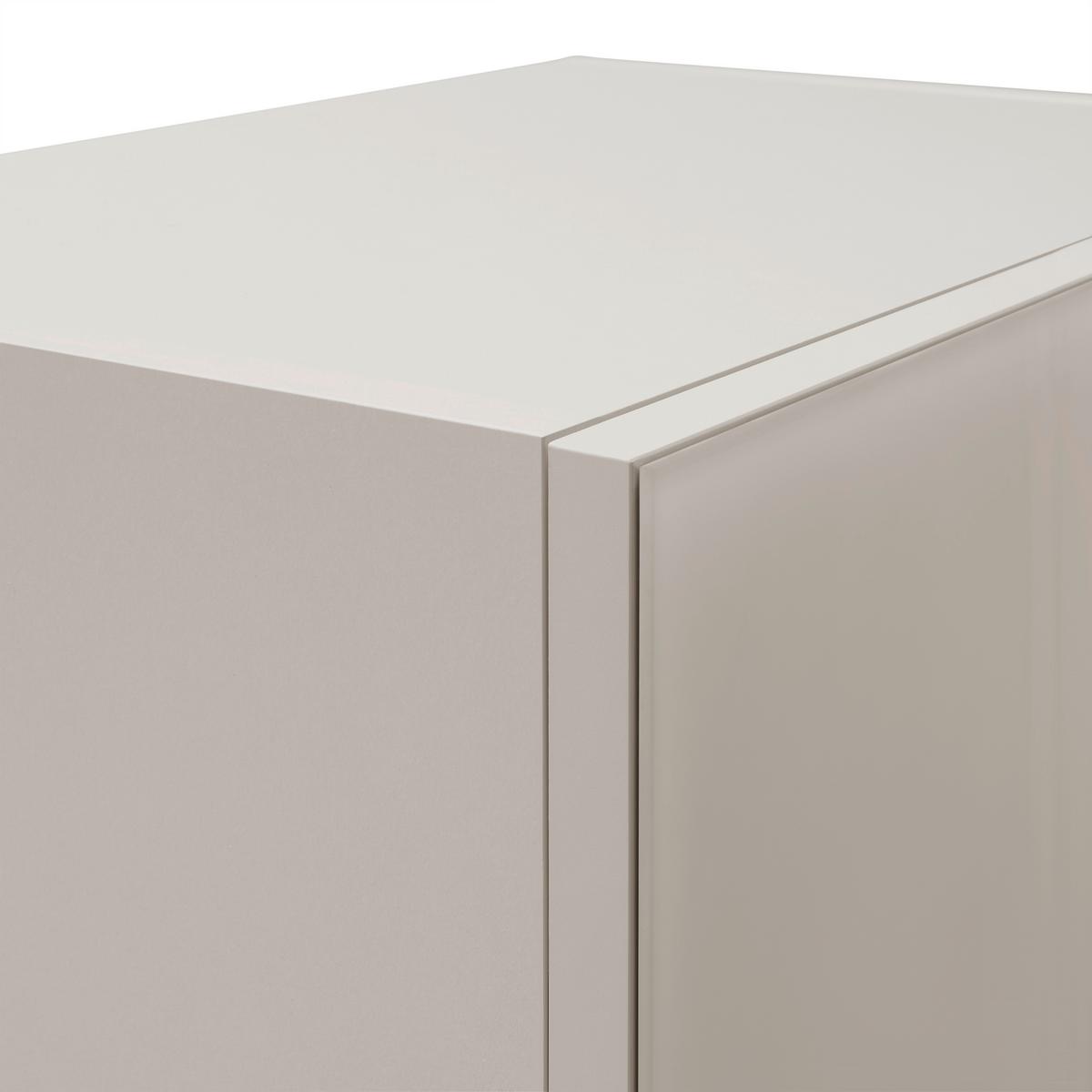 Závesný diel SIENA sklo, kašmír - kašmírová/chrómová, Modern, kov/kompozitné drevo (45/149/32cm) - Premium Living