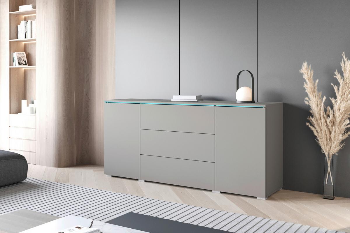 Sideboard Vera 150 Grau B: 150 cm - Grau, Trend, Holzwerkstoff (150/67,9/39,5cm)