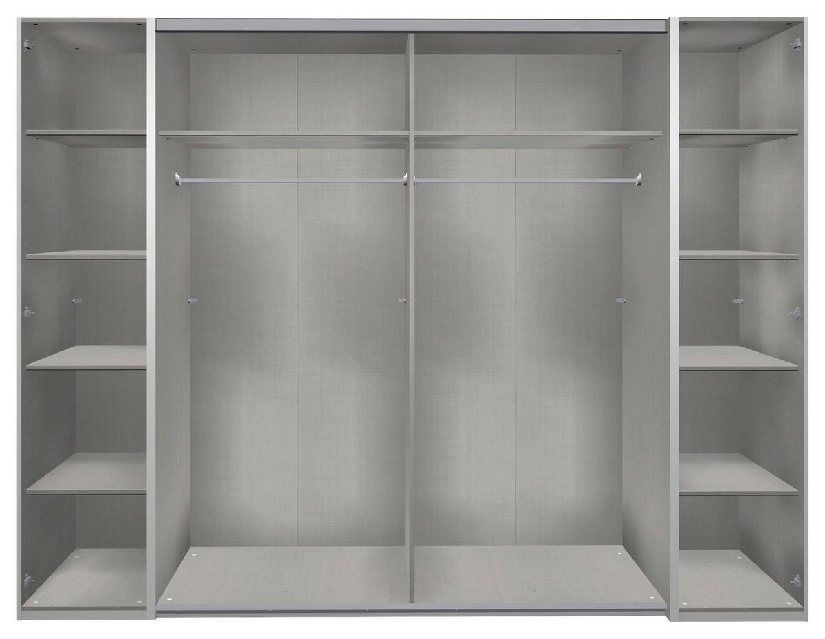 Drehtürenschrank M. Spiegel B: 272 Cm Kopenhagen, Dunkelgrau - Dunkelgrau/Graphitfarben, Basics, Holzwerkstoff (272/210/65cm) - MID.YOU