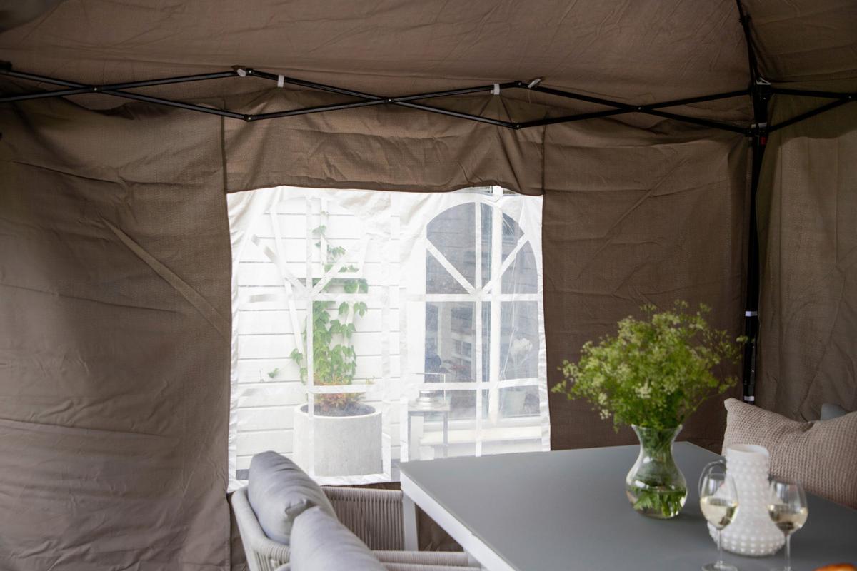 Pavillon Easy Up - Grau, KONVENTIONELL (295/250/295cm) - Gardenson