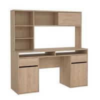 Schreibtisch Function Plus Eichefarben, L: 149 cm - Eichefarben, MODERN, Holzwerkstoff (149/48,2/156,2cm) - MID.YOU