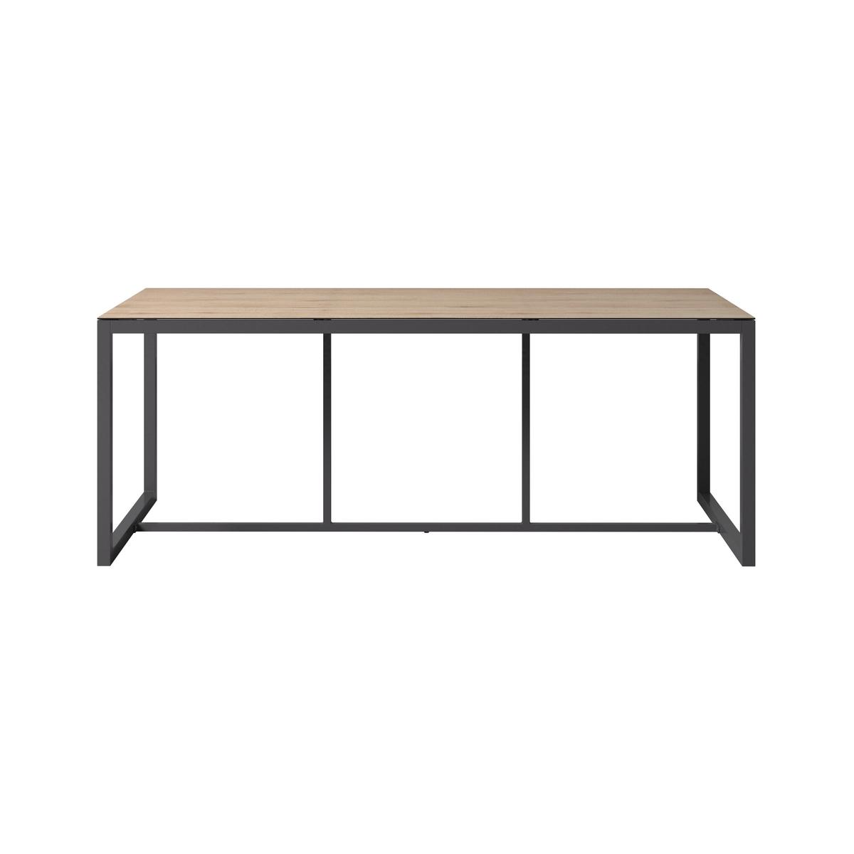 Gartentisch Sorrent - Anthrazit/Naturfarben, MODERN, Glas/Metall (200/76/90cm) - Beldano
