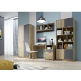 Jugendzimmer Gap B: 283 cm Eiche/Anthrazit - Eichefarben/Anthrazit, Basics, Holzwerkstoff (194/283/54cm) - Livetastic