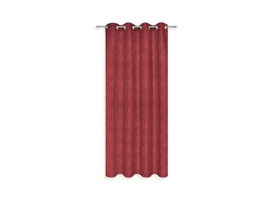 Ösenvorhang Sybille - Rot, KONVENTIONELL, Textil (140/245cm) - OMBRA Ösenvorhang Sybille - Rot, KONVENTIONELL, Textil (140/245cm) - OMBRA