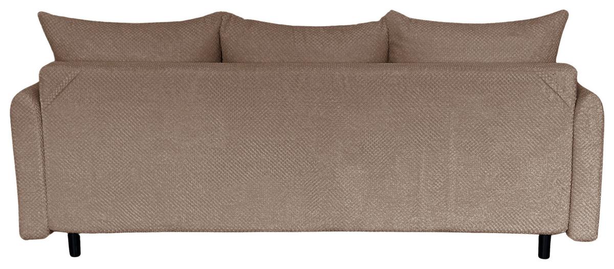 Schlafsofa Mit Bettkasten Rose Taupe B: 218 Cm - Taupe/Schwarz, Design, Textil (218/96/102cm) - MID.YOU