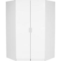 Eckschrank 117 cm Celle, Weiß Hochglanz - Weiß Hochglanz/Weiß, MODERN, Holzwerkstoff (117/197/117cm)