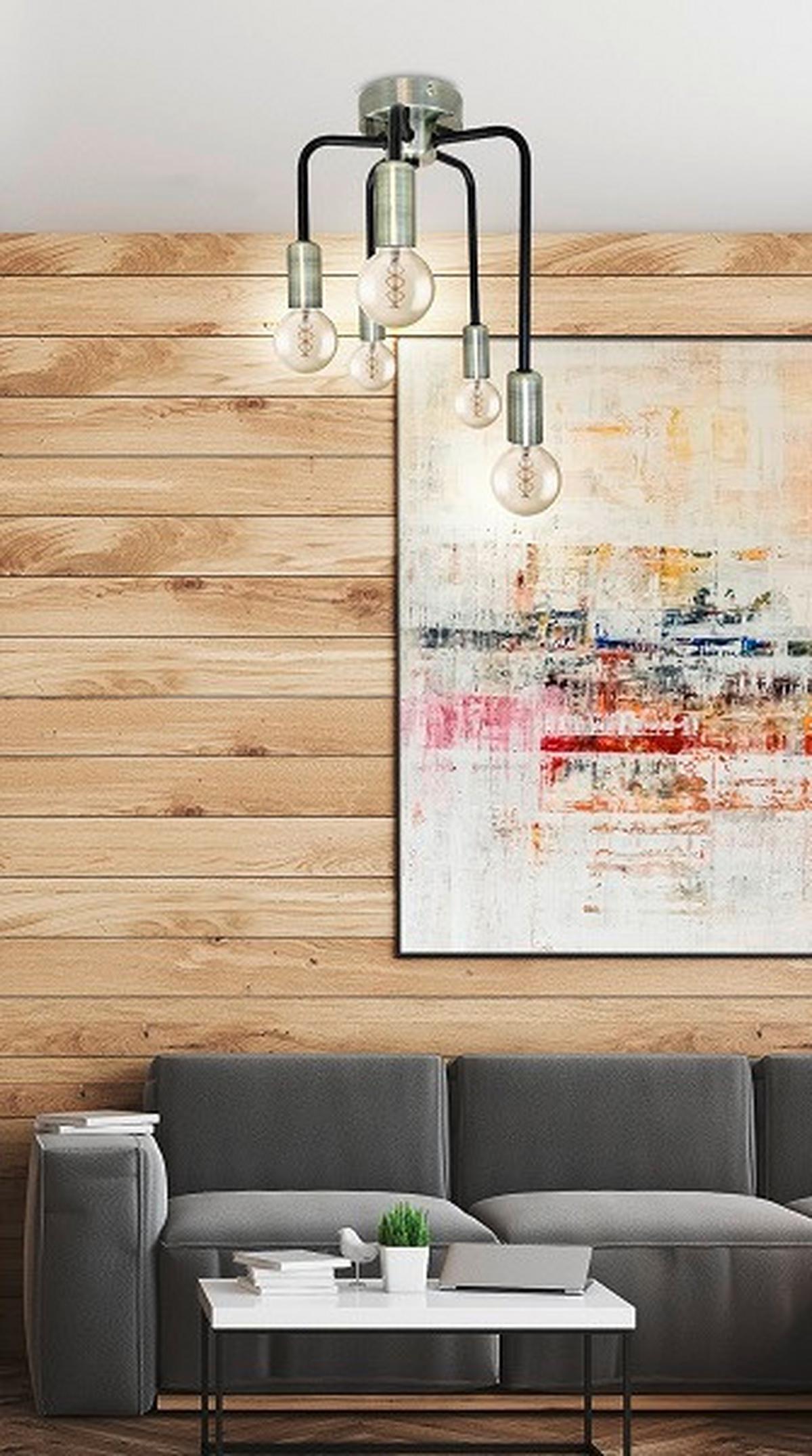 Deckenleuchte 35-01337 - Design, Metall (25.5/25.5/35cm)