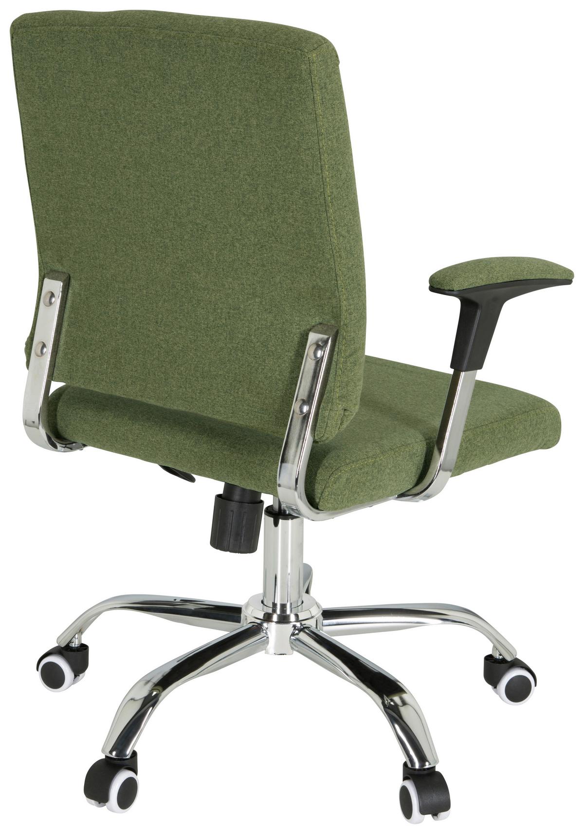 Drehstuhl Charles I Grün - Chromfarben/Grün, MODERN, Kunststoff/Textil (63/96/63cm) - MID.YOU