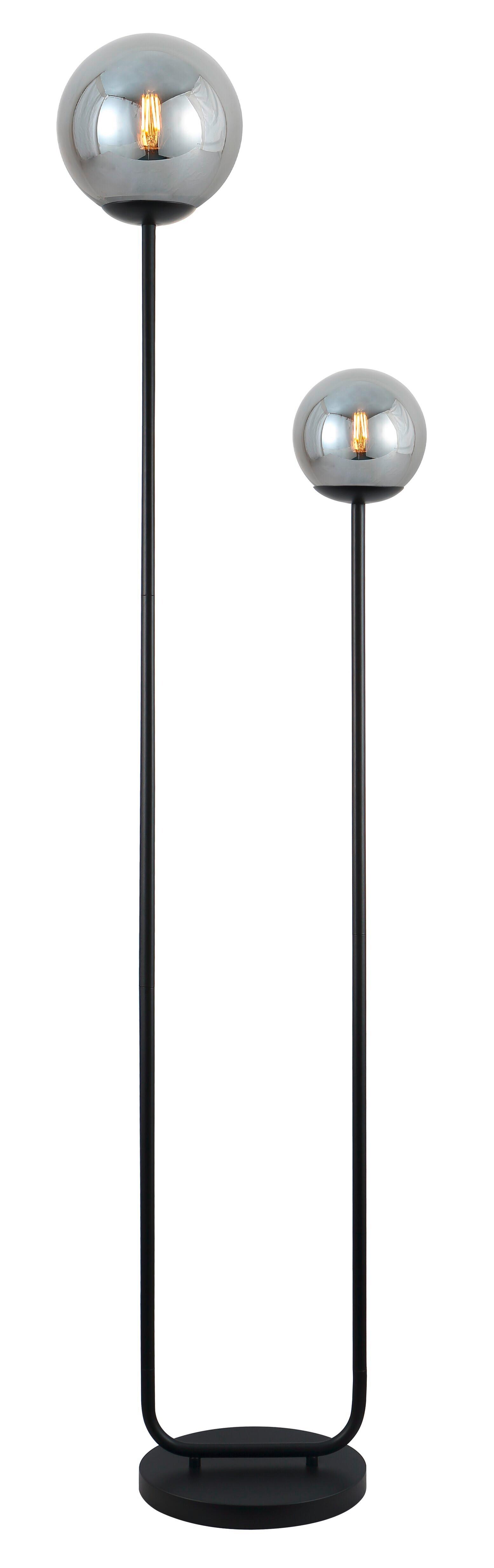 Stehleuchte Sehr - Schwarz, MODERN, Glas/Metall (40/25/160cm)