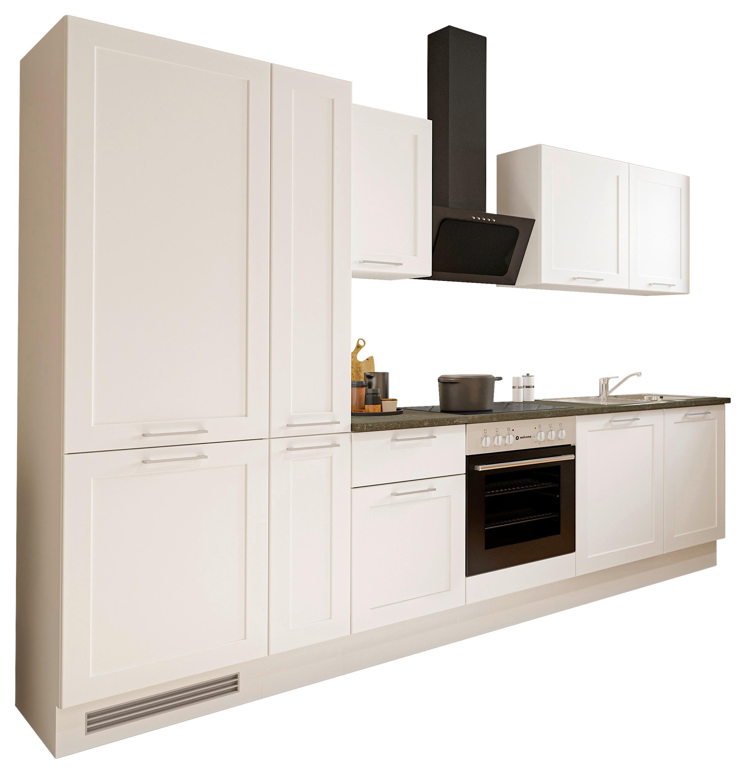 Küchenblock Marseille Z 310 White - Anthrazit/Weiß, Design, Holzwerkstoff (310cm) - MID.YOU