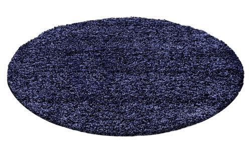 Hochflor Teppich Blau Life Naturfaser Ø 120 cm