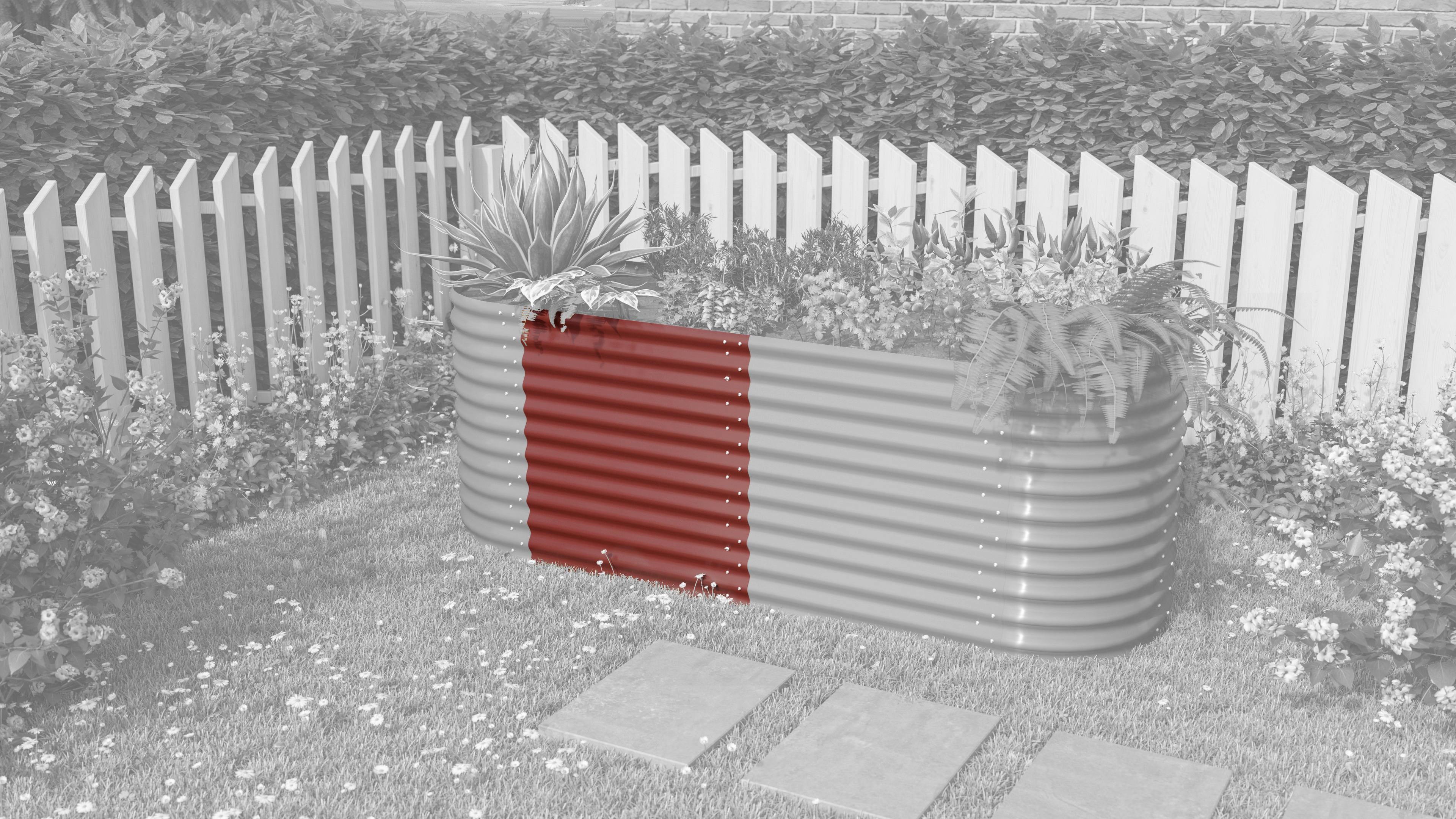Hochbeet Vita 82,1x85,8x80 cm, Oval, Rot