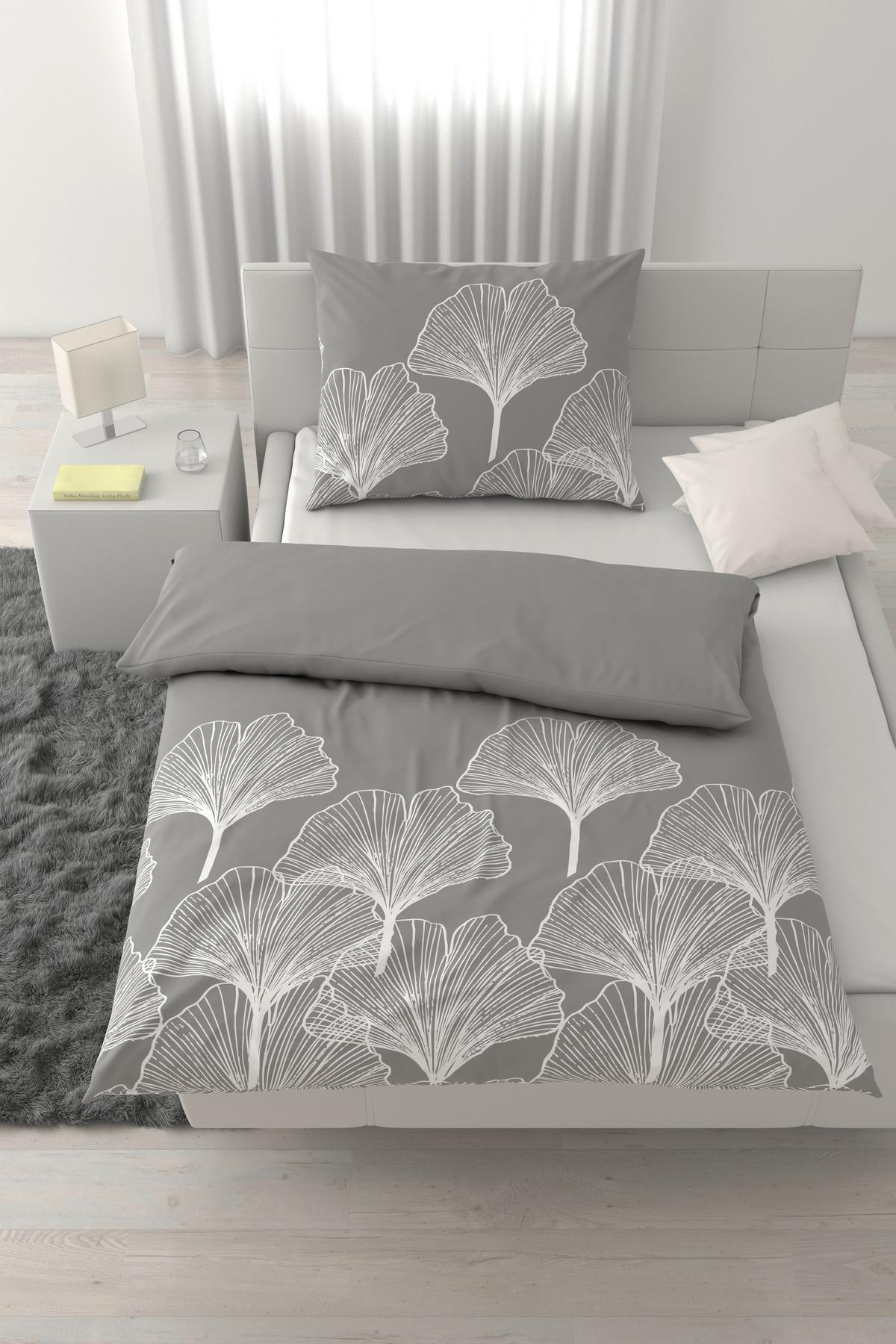 POVLEČENÍ NOA - šedá/bílá, textil (140/200cm) - Mömax