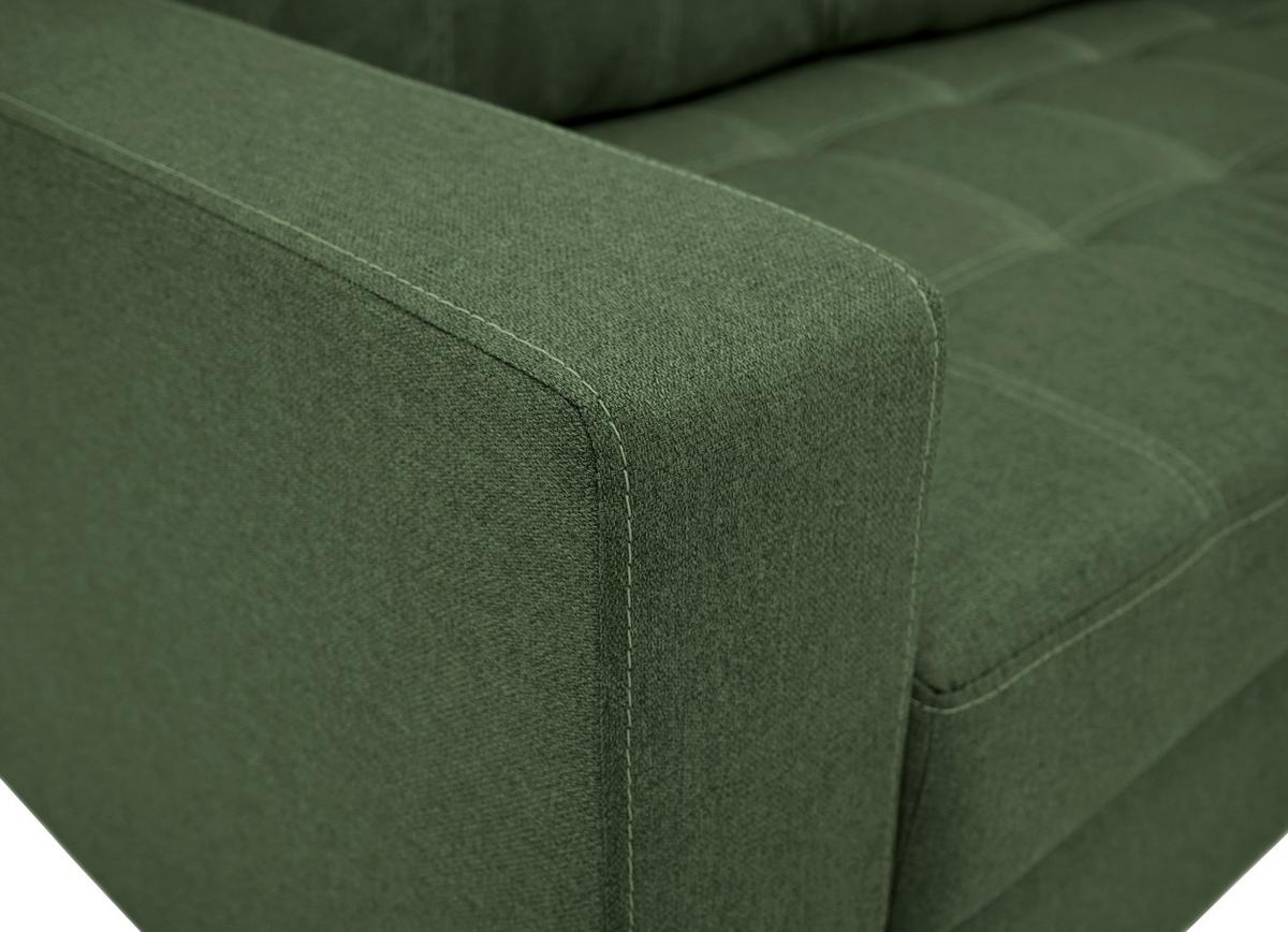 Eckschlafsofa Mediolan Grün S: 240x160 cm - Schwarz/Grün, Design, Textil (240/160cm) - Livetastic