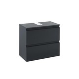 Waschbeckenunterschrank mit Soft-Close Cardiff B: 60cm - Graphitfarben/Grau, Design, Holzwerkstoff (60/53/35cm) - Xora