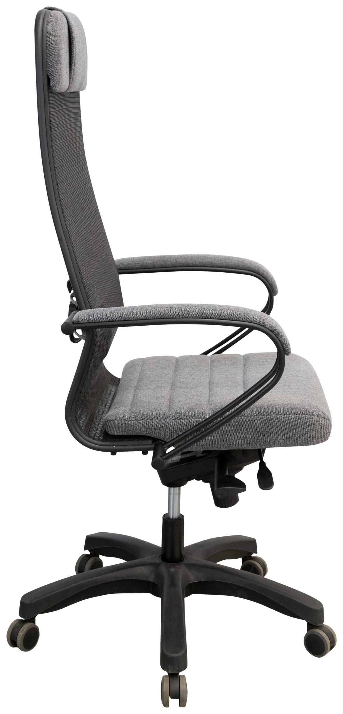 Kancelářské křeslo Samurai Comfort - šedá/černá, Moderní, kov/textil (68/124-134/71cm) - Premium Living