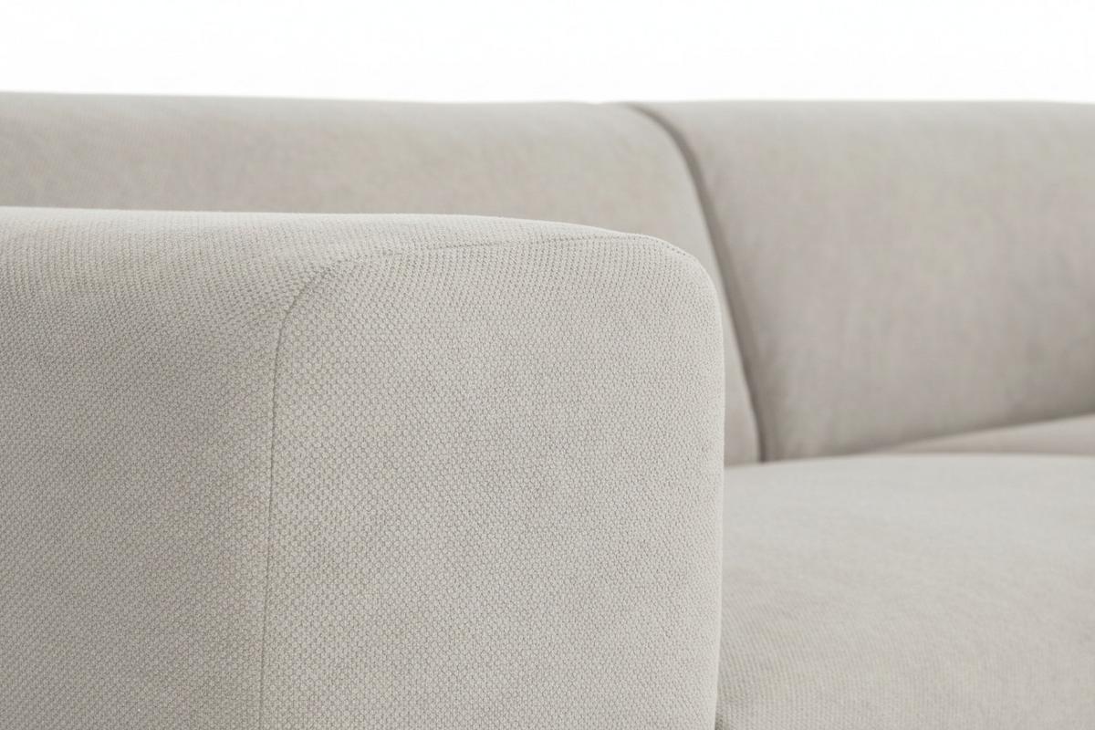 3-sitzer-sofa Manne Beige B: 266 Cm - Beige/Schwarz, Design, Textil (266/76/116cm) - MID.YOU