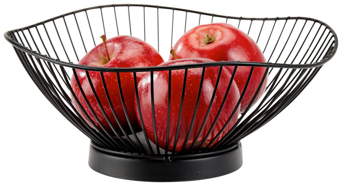Obstschale Aus Eisen Gerlinde 23x23x9,5 Cm, Schwarz - MODERN (23/23/9,5cm) - Luca Bessoni