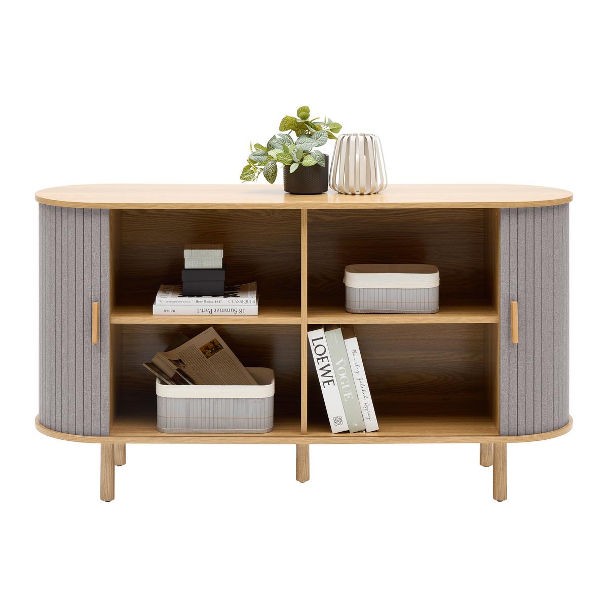 ŠIROKÁ KOMODA ARVID -EXKLUSIV- - sivá/prírodná farba, Modern, drevo/kompozitné drevo (140/75/40cm) - Mömax