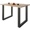 Schreibtisch Lona Schwarz/eiche Dekor B: 160 Cm - Silberfarben/Schwarz, Design, Holzwerkstoff/Metall (160/80/76cm) - MID.YOU