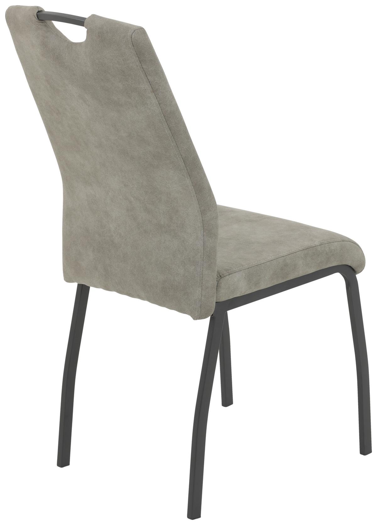 Stuhl-Set Elif II S Grau - Grau, MODERN, Textil/Metall (44/96/64cm) - MID.YOU