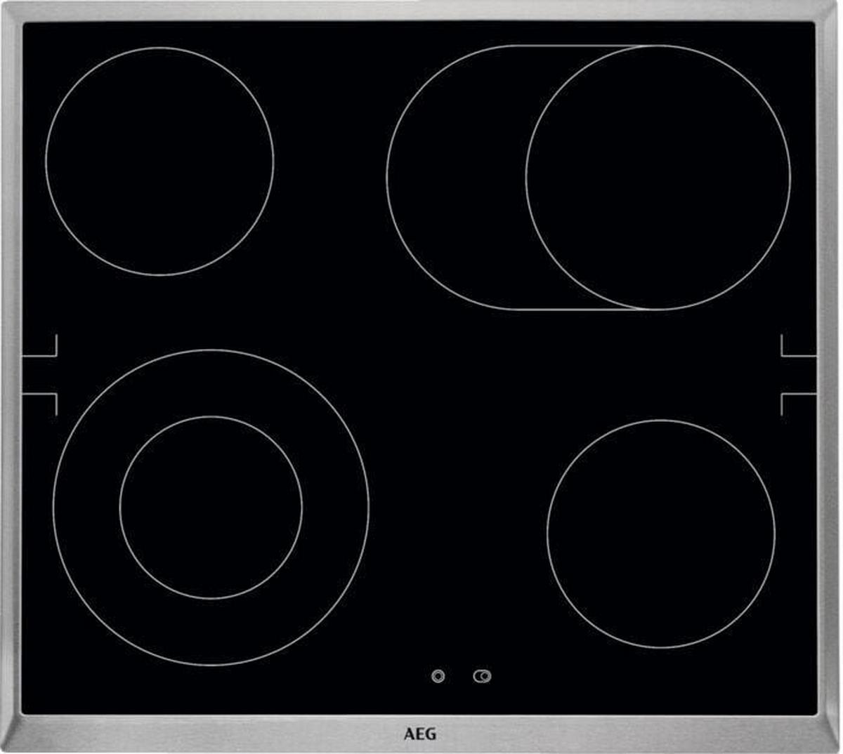 Herdset Ah32b - Schwarz, Basics, Glas (59,4/59,4/56,8cm) - AEG