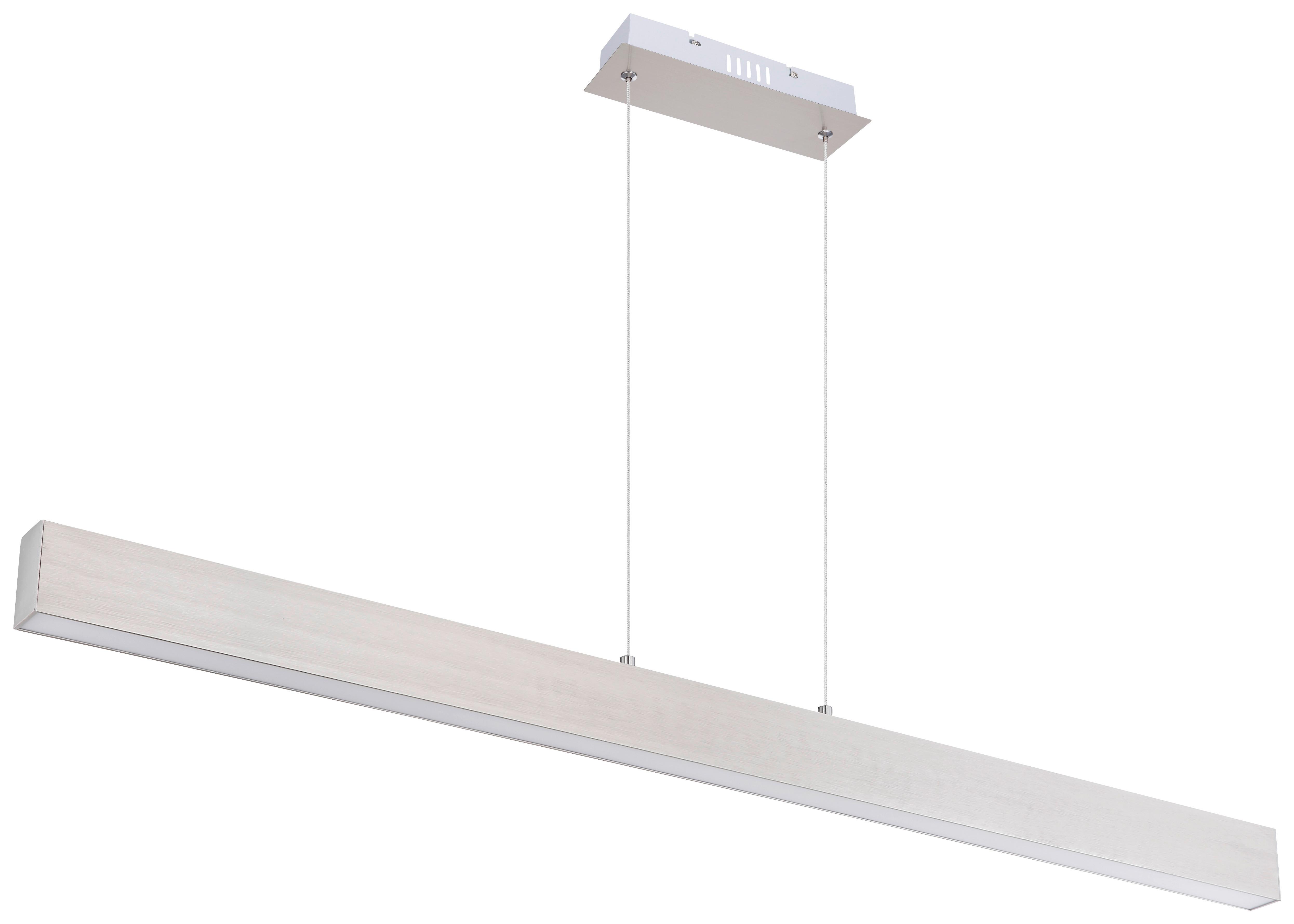 LED-Hängeleuchte Verena H: 120 cm 1-Flammig dimmbar - Opal/Weiß, Design, Kunststoff/Metall (121/8/120cm) - Globo