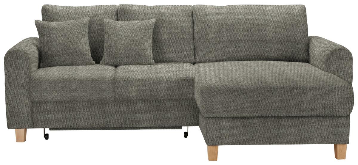 Rohová sedačka LILLE, oboustr., šedohnedý velur - světle hnědá/šedohnědá, Moderní, dřevo/textil (232/110/156cm) - Mömax
