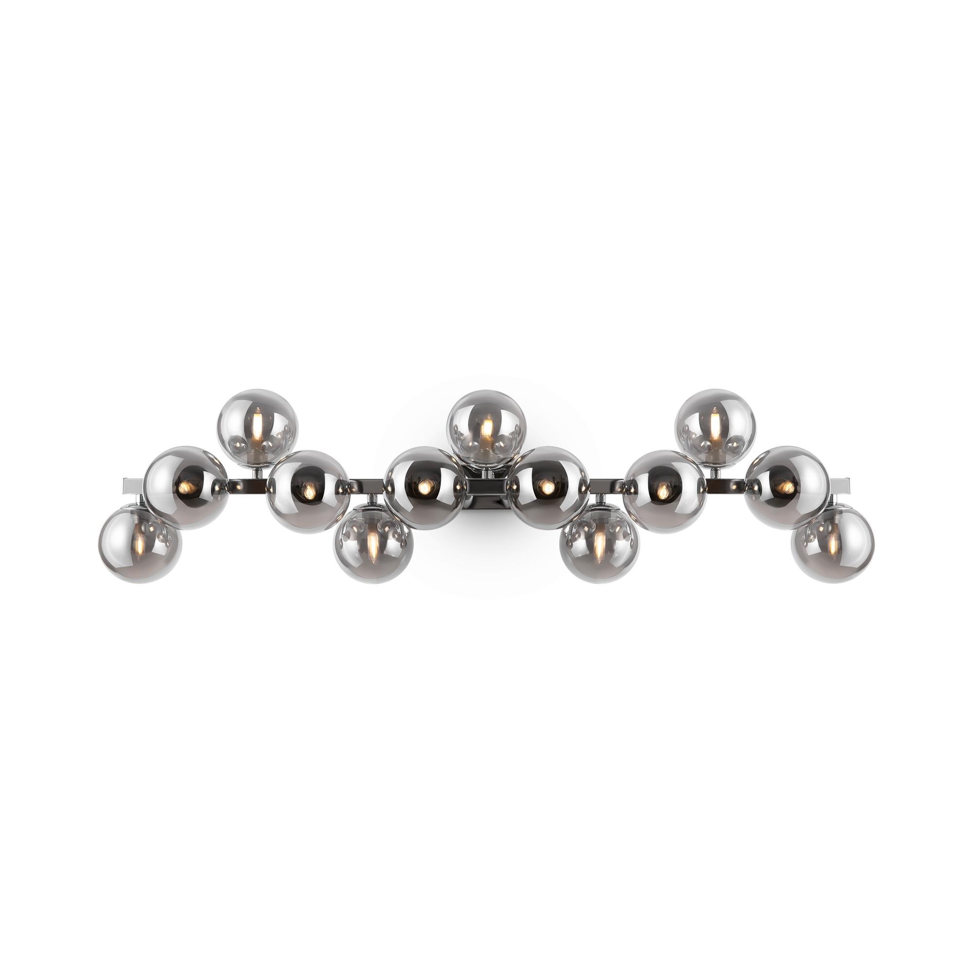 Wandleuchte Dallas - Chromfarben/Grau, Trend, Glas/Metall (24/95/23cm) - MAYTONI