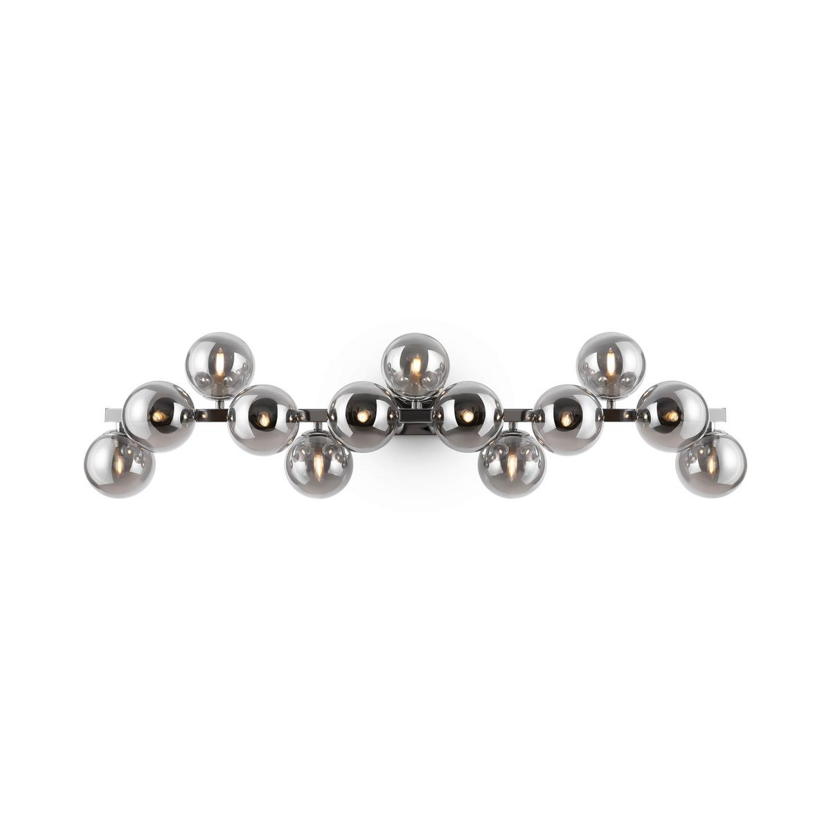 Wandleuchte Dallas - Chromfarben/Grau, Trend, Glas/Metall (24/95/23cm) - MAYTONI